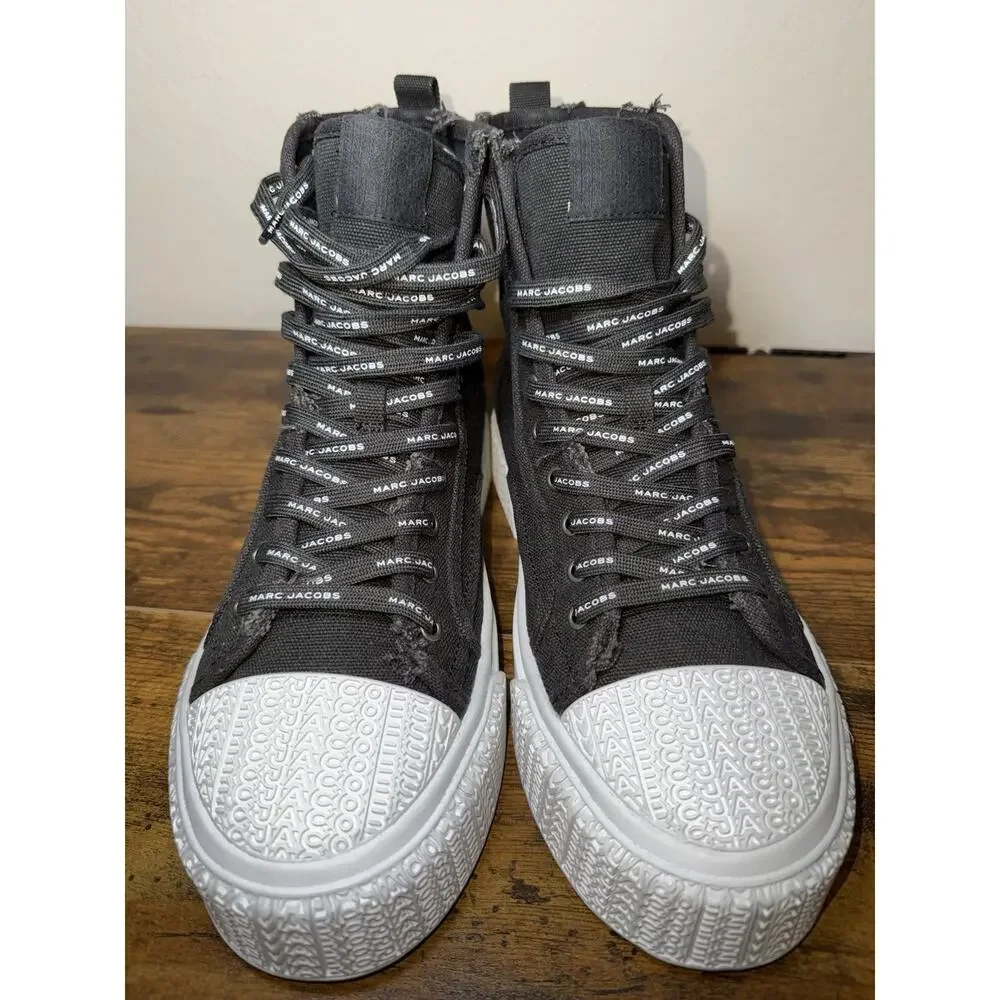 Marc Jacobs The High Top Sneaker Black Canvas EU 42 W12 M9 New $225